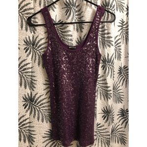 Express sequin tank top💜